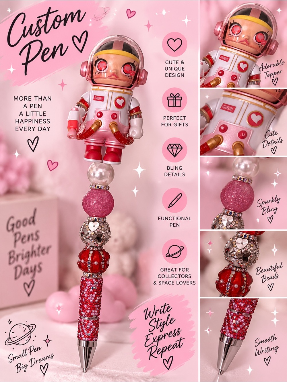 Heartbeat molly 100% custom pen AUTHENTIC